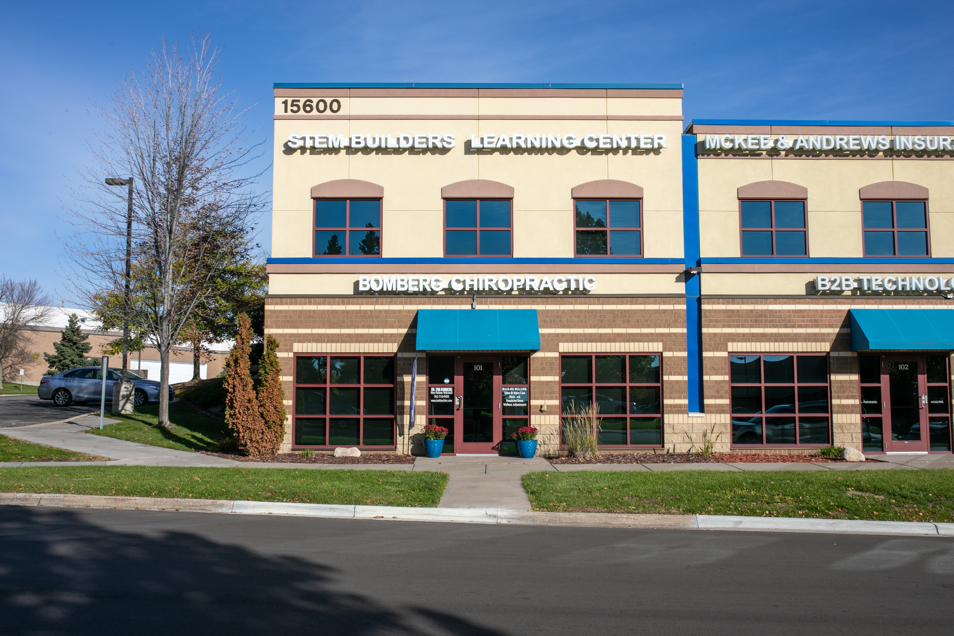 Chiropractic services banner with professional healthcare imagery