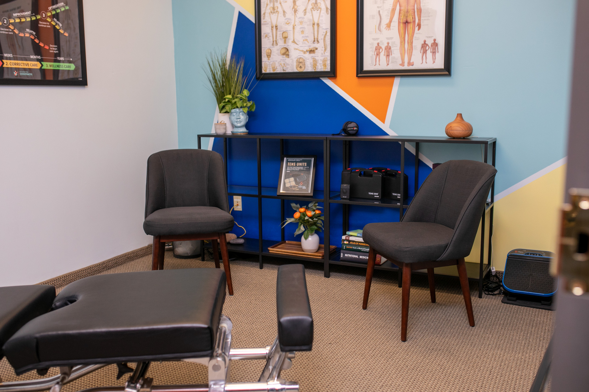 Chiropractic services banner with professional healthcare imagery